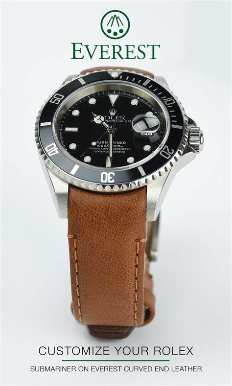 everest leather strap rolex|custom made rolex watch straps.